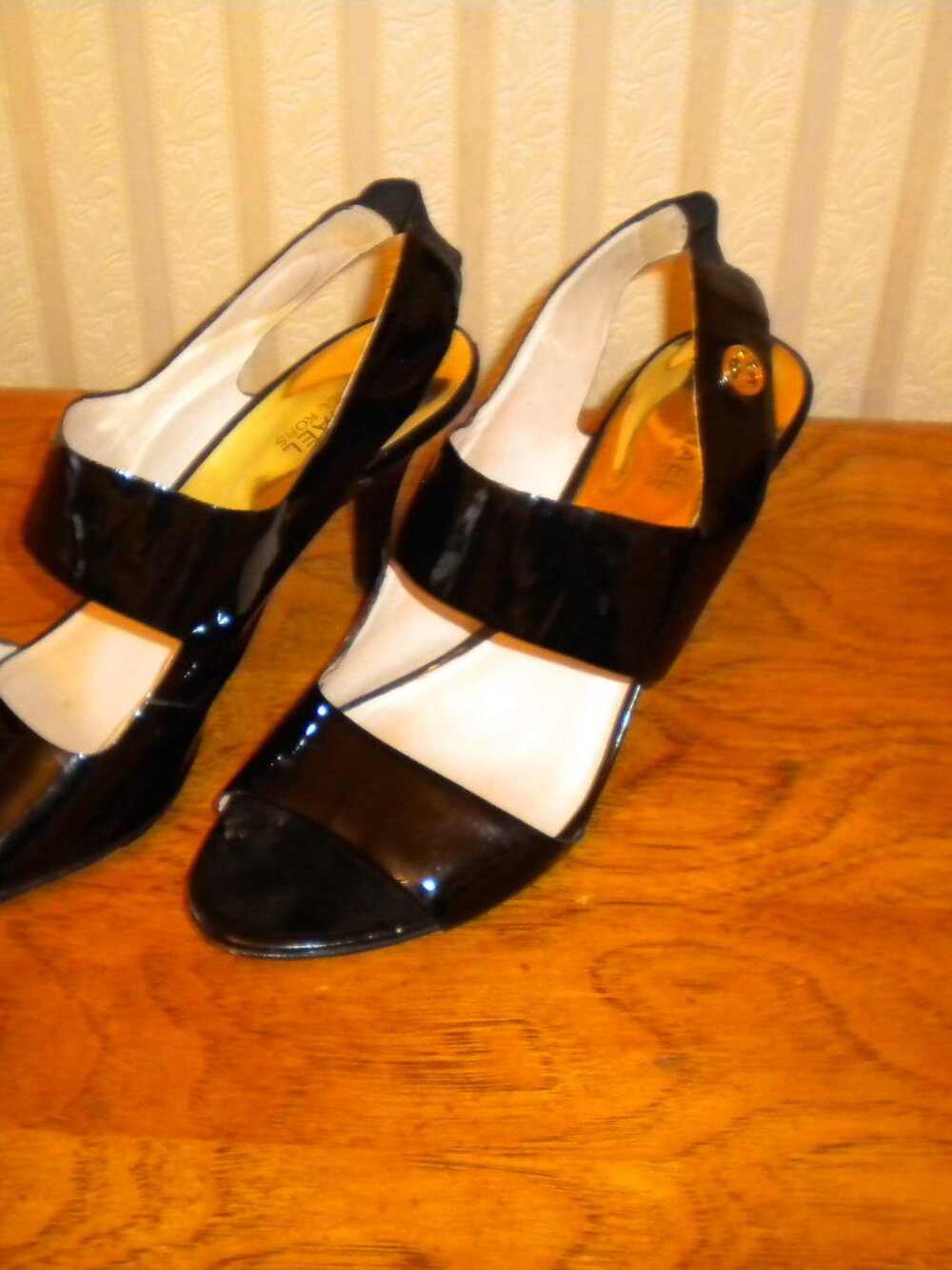 Michael Kors Rochelle Black Patent Leather Slingback Shoes - Size 9 1/2 M